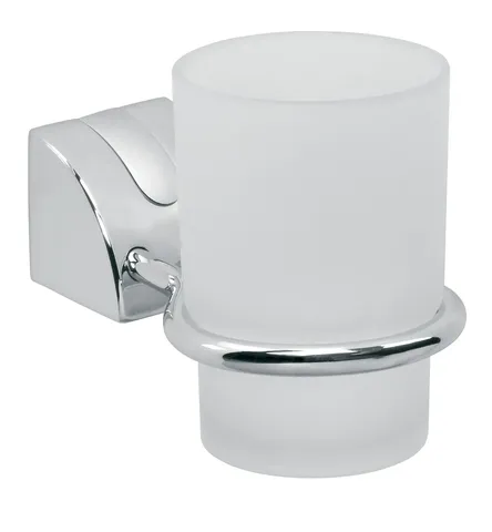 Склянка для зубних щіток CASCATA, матова, з тримачем хром FERRO