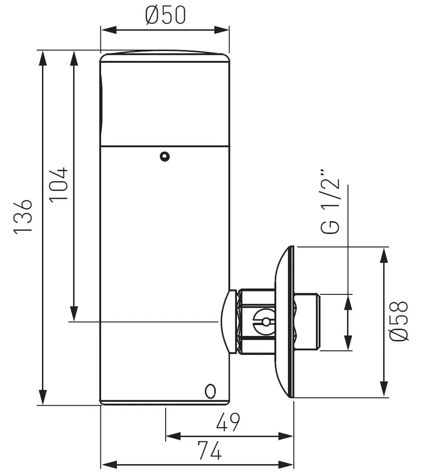 Кран безконтактний настінний для пісуара FERRO Zephyr Sensor — фото 2