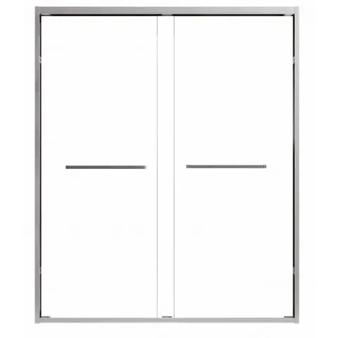 Двері розсувні 150x190cm, хром, прозоре скло