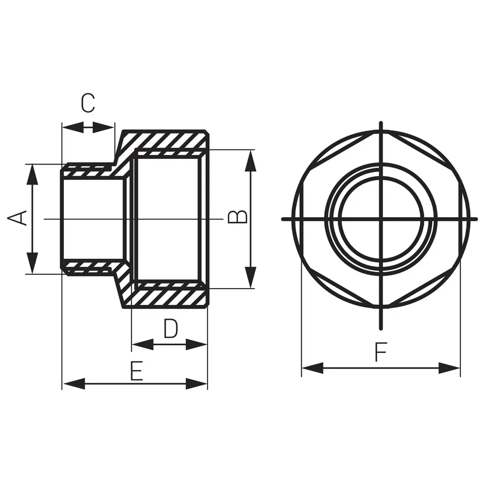 Редукція M 3/8"/ 1/2" зменшення різьби