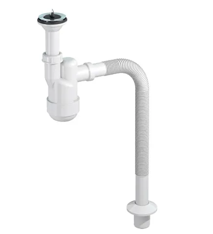 Cифон для у-ника Ventloc з кулькою, з верхом, гофра  d32/40