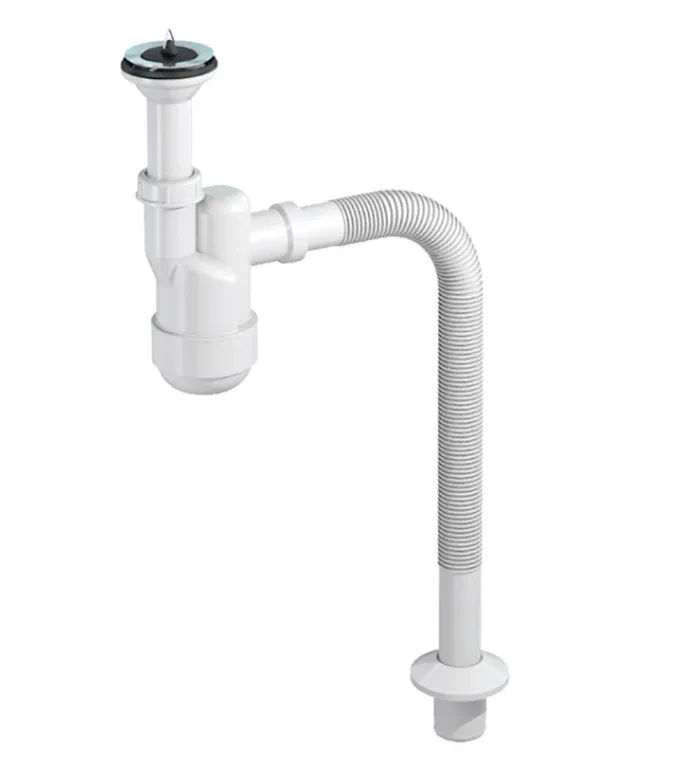 Cифон для у-ника Ventloc з кулькою, з верхом, гофра  d32/40
