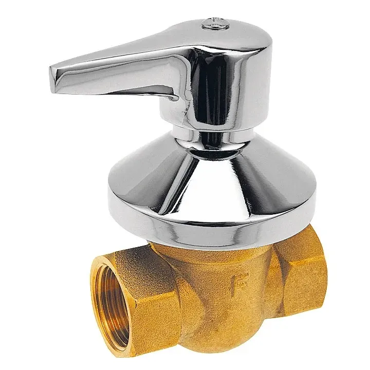 Кран кульовий прихований для води з важелем і розеткою 3/4".