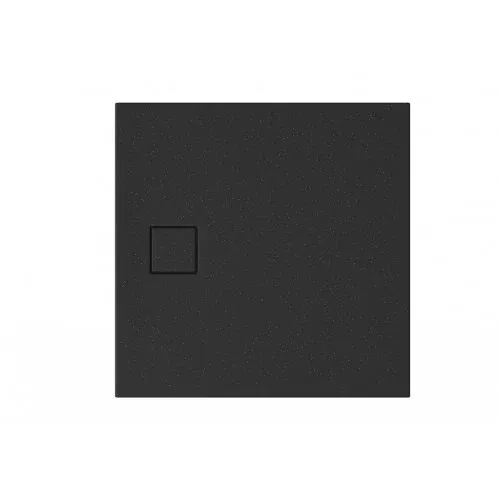 СЕТ B459 душовий  піддон квадратний TAKO SLIM 90x4 чорний матовий + сифон — фото 2