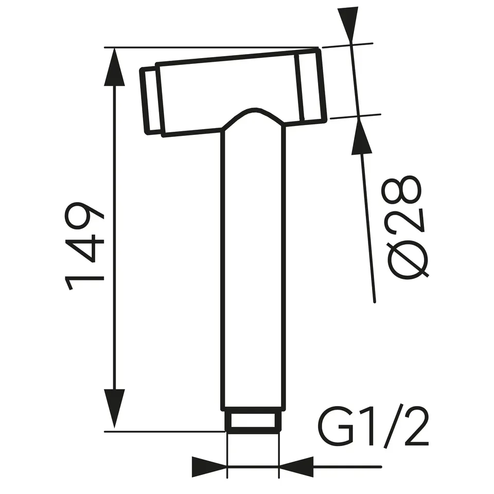 Лійка душова біде 1-F, чорна ROLLO FERRO — фото 2