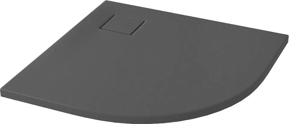 СЕТ B453 душовий  піддон напівкруглий TAKO SLIM 90x4 сірий матовий + сифон