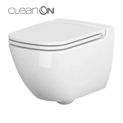СЕТ 741 унітаз підвісний CASPIA NEW CLEAN ON з сидінням слім дюропласт мікроліфт