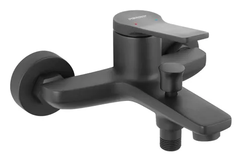 Змішувач STRATOS для ванни настінний, чорний FERRO