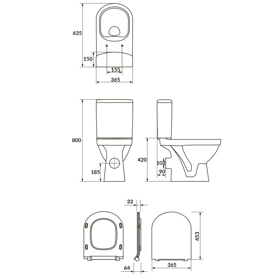 КОМПАКТ 781 ZIP SIMPLE ON 011 3/5 З ДЮРОПЛАСТОВИМ СИДІННЯМ SLIM З ПЛАВНИМ ЗАКРИВАННЯМ І ФУНКЦІЄЮ ПРО — фото 3