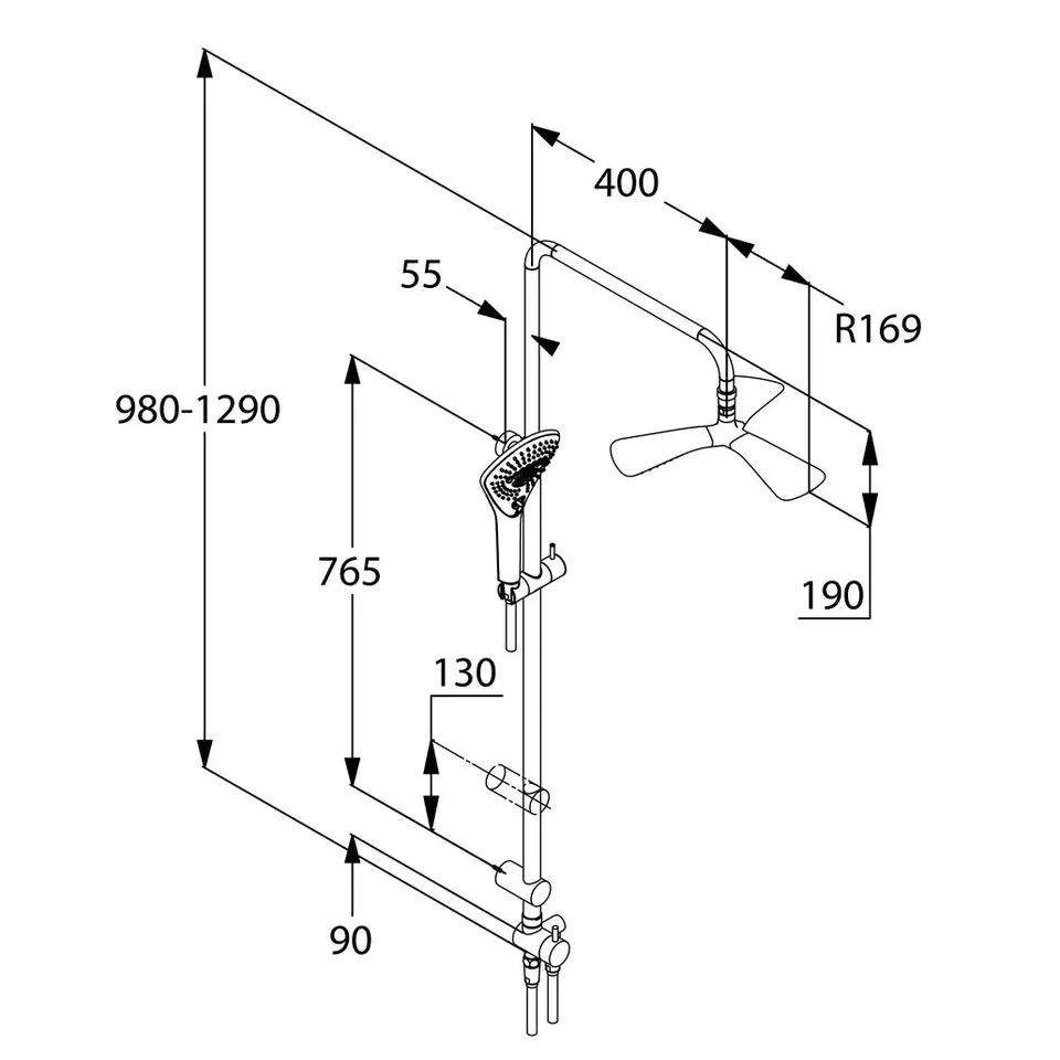 Стійка душова Dual Shower System Fizz — фото 2