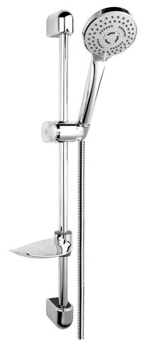 Набір душовий  TUTTI (штанга, лійка 3-F, шланг 150 см, мильниця), хром, FERRO